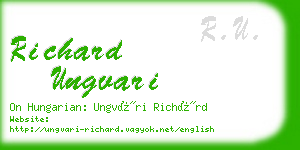 richard ungvari business card